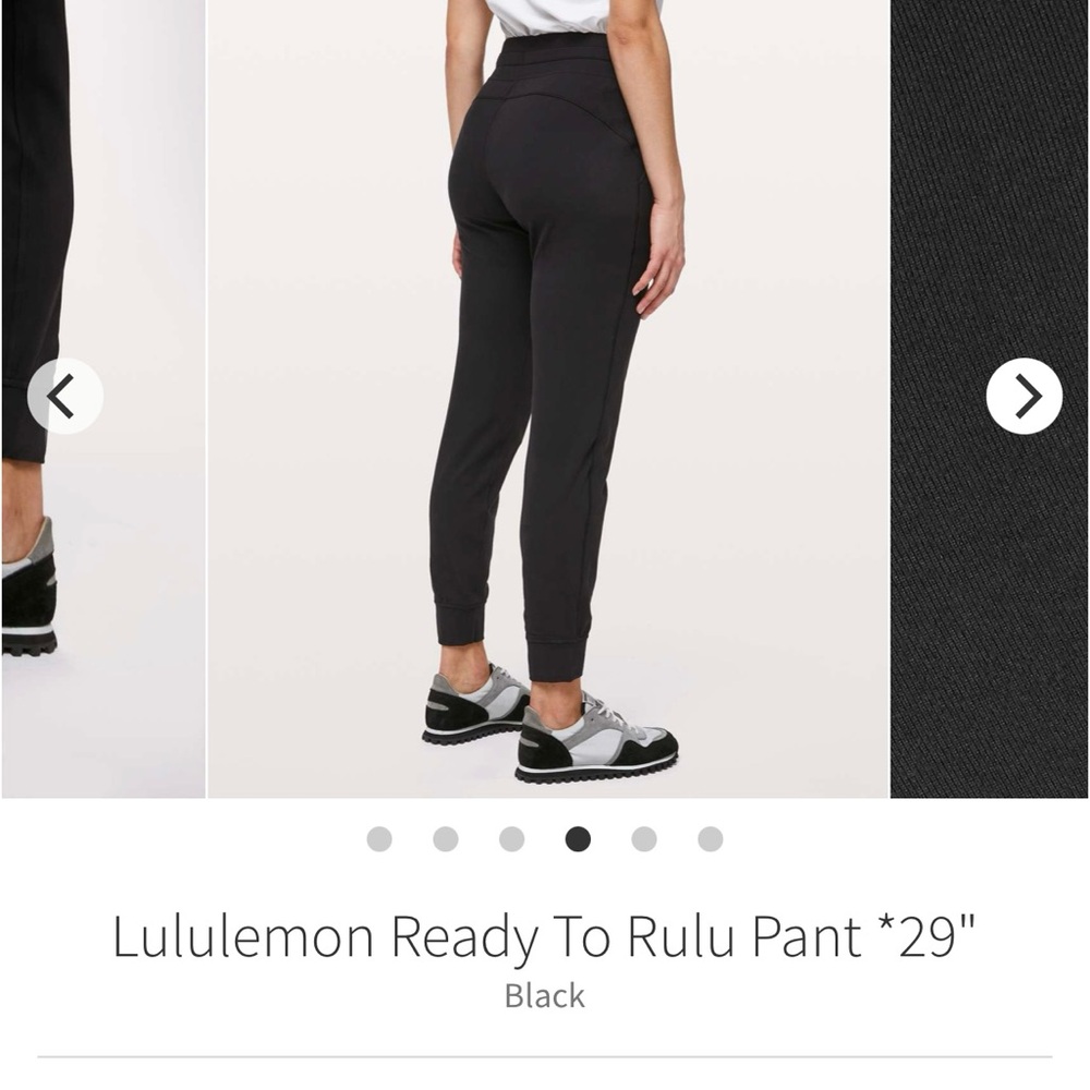 Lululemon Black Ready To Rulu Pant
